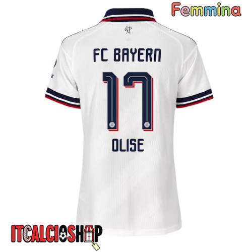 Bayern Munich Michael Olise #17 Seconda Maglia Femmina 2026-27 Manica Corta